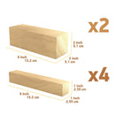 Basswood Best Value Real American Wood Blocks | Premium Wood Carving Kit | Includes 6 Softwood Blank Sizes