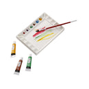 MEEDEN 18-Well Porcelain Artist Paint Palette | Mixing Art Ceramic Watercolor Paint Palette