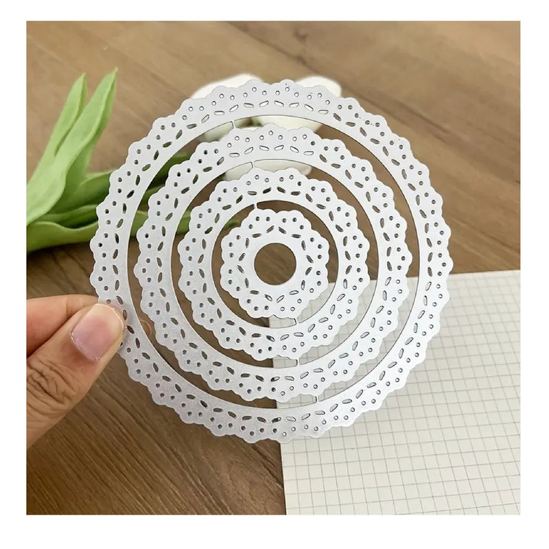Circle Lace Metal Cutting Dies | Stencils For DIY | Scrapbooking