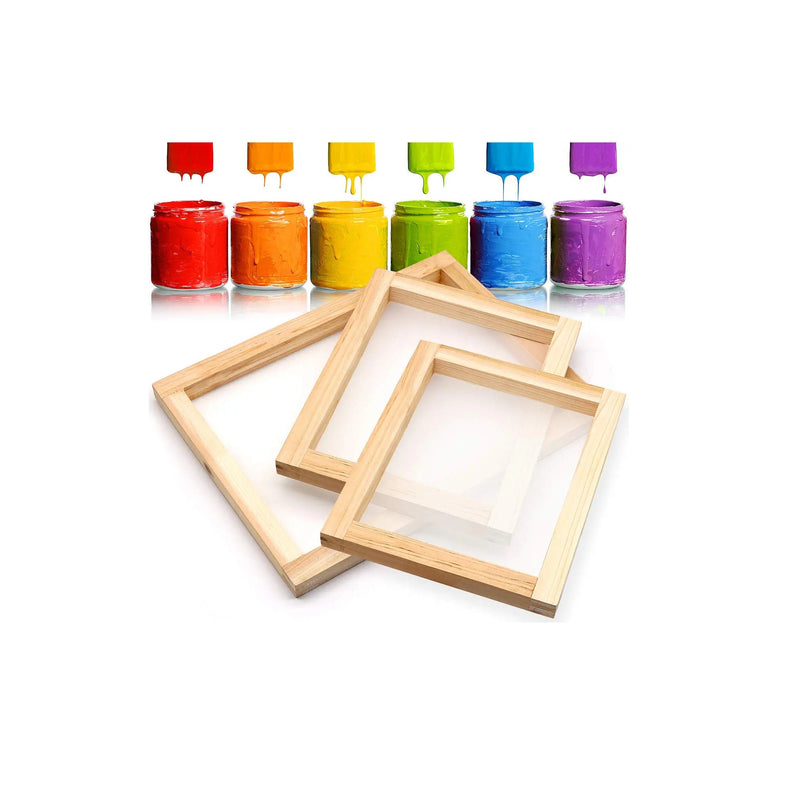 21-Piece Screen Printing Starter Kit 10 x 14 Wood Frame