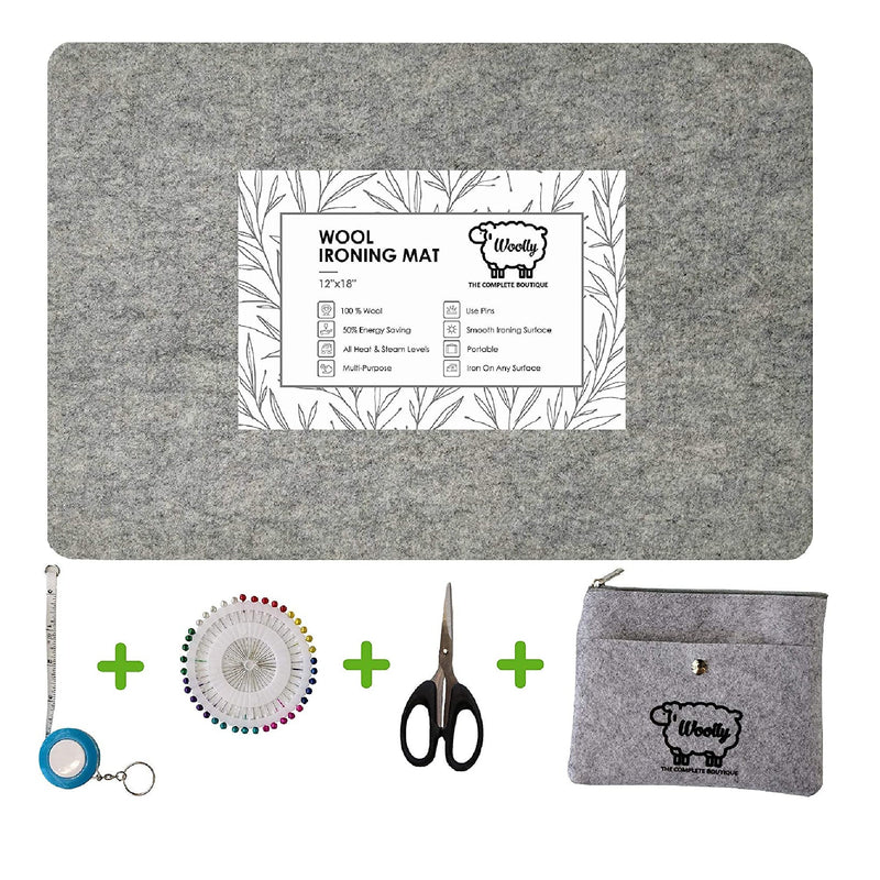 Precision Quilting Tools 13.5 x 13.5 Wool Ironing Mat for Quilting - 100%  New Zealand Wool Pressing Pad, Ironing Station Which Retains Heat – Great