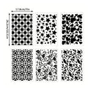 Geometric Star Pattern Spray Print Stencil Set | DIY painting