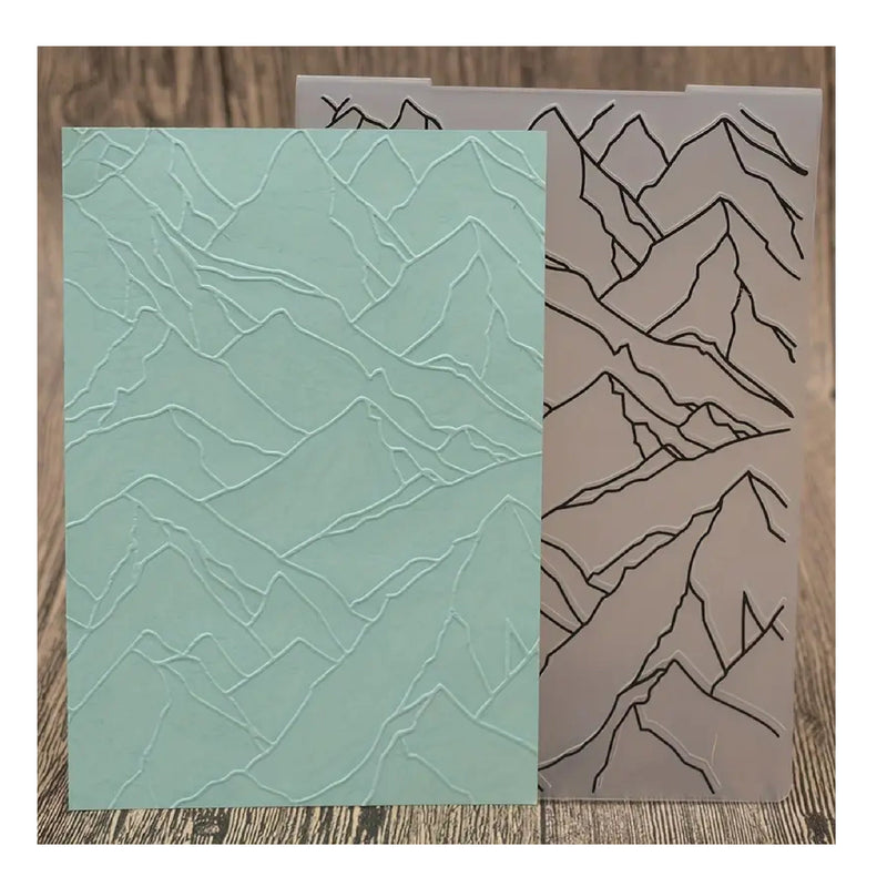 Mountains 3D Plastic Embossing Folders Template For Scrapbook Paper Crafts