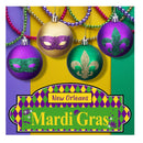 Watayo 12 Piece Mardi Gras Hanging Ball Ornaments | 2 Inch Mardi Gras Shatterproof Ball - Purple Green Gold Glitter Tree Ornaments