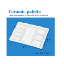 Falling in Art Artist Ceramic Palette | 8 Well Rectangle Porcelain Watercolor Paint Palette