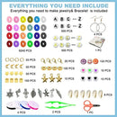 7200 Clay Beads Bracelet DIY Making Kit | 24 Colors Spacer Flat Beads For Jewelry Making | Polymer Beads With Charms
