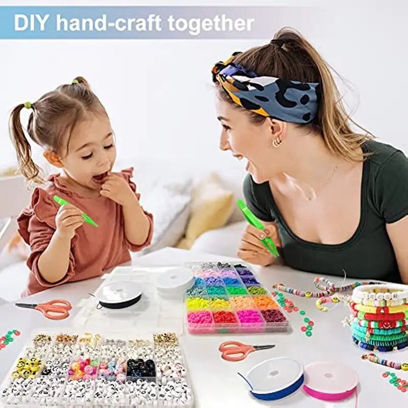 DIY Polymer Clay Beads Kit Jewelry Making for Children Craft