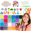 2000+pcs Loom Bands Refill Kit |Rubber Bands For Bracelet | Necklace Making Kit With Storage Case | Friendship Jewellery Bracelet Making Kit