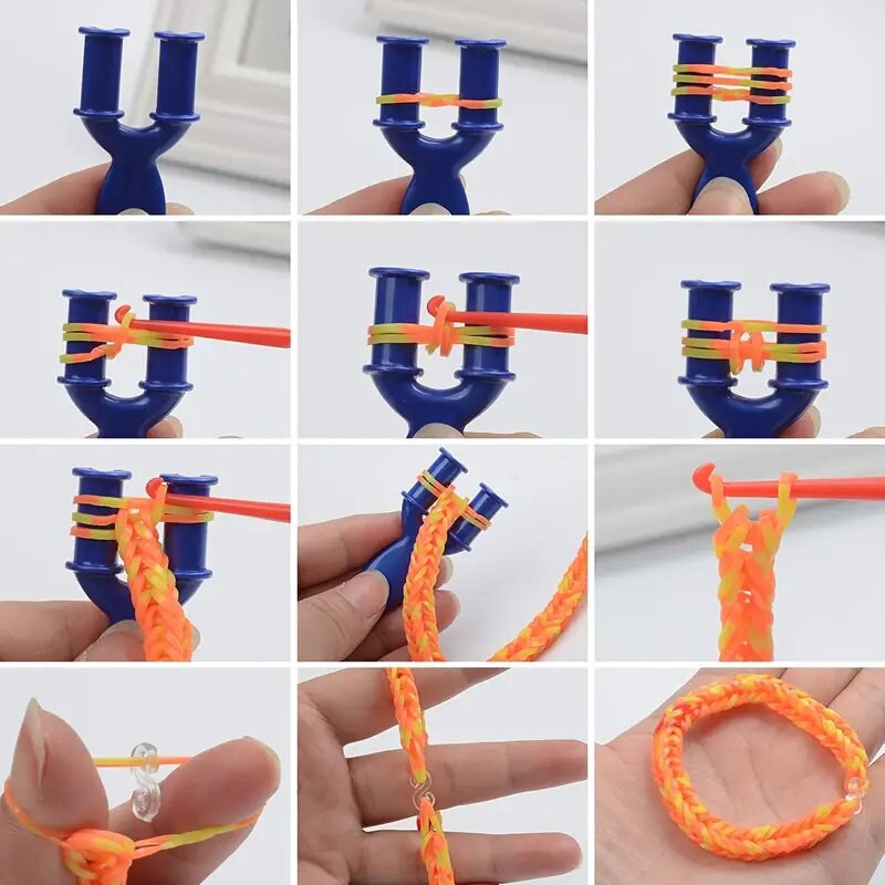 2000+pcs Loom Bands Refill Kit |Rubber Bands For Bracelet | Necklace Making Kit With Storage Case | Friendship Jewellery Bracelet Making Kit