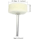 50cs 25mm Wool Felt Polishing Pads Buffing Wheel Grinding Pad + 4pcs 3.15 Mm Shank For Dremel Rotary Tools