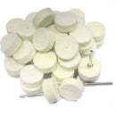 50cs 25mm Wool Felt Polishing Pads Buffing Wheel Grinding Pad + 4pcs 3.15 Mm Shank For Dremel Rotary Tools