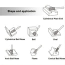 GOXAWEE 20pcs Arbide Burrs Set 1/8 Shank Diameter Double Cut Tungsten Carbide Burs Rotary File Carving Grinding Bit