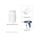 Wide Mouth Stainless Steel Sublimation Tumbler | 17 OZ Bottle with Lid and Straw | Color White