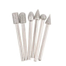 20pcs 6mm Diamond Cutting Grinding Head Mounted Points Bit 3mm Shank Jade Stone Carving Polishing For Dremel Rotary Tool