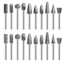 Carbide Tungsten Steel Rotary File Atomized Woodworking Carving Slotted Grinding Head Abrasive Set