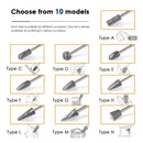 Carbide Tungsten Steel Rotary File Atomized Woodworking Carving Slotted Grinding Head Abrasive Set