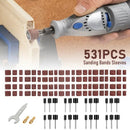 531pcs Drum Sander Set Sanding Drum Kit 504 Pieces Sanding Band Sleeves + 24Pieces For Sanding Band Sleeves Abrasive Belt Tools