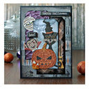 Hip Haunts Vampire Cat & Pumpkin Cutting Die Set For DIY Scrapbooking
