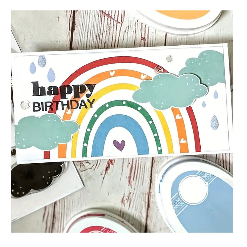 Build a Rainbow DIY Scrapbook Stamp | Card Making