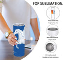 8 Pack Straight Sublimation Tumblers Set 20 Oz Skinny | Stainless Steel Skinny Sublimation Tumbler Blank With Shrink Wrap Film Lid Straw Set