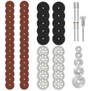 61pcs Cutting Wheel Discs Set HSS Diamond Cutting Tool Universal Cut Off Circular Saw Blades Resin Cut Off Discs Kit With 5 Mandrels Rotary