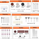 GOXAWEE 141Pcs Rotary Tool Accessories Kit, 1/8" Shank All Purpose Power Tool Accessory Set