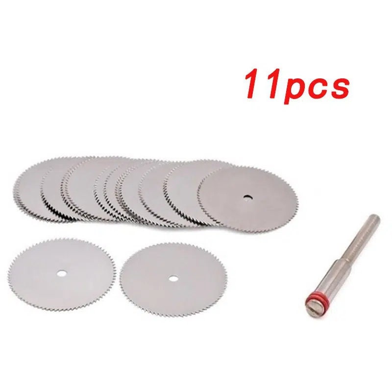 11pcs/set Stainless Steel Wood Cutting Disc Rotary Tool Circular Cutoff Saw Blade For Woodworking Tool