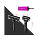 2Pcs Rubber Roller Brayer Rollers Hard Rubber 4 and 2.2 Inch for Printmaking | Color Black