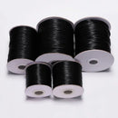 10Metre 32.8ft | Pack 0.5/0.8/1.0/1.5/2mm Black Waxed Cord Rope PU Leather Thread String Necklace Rope For Jewelry Making DIY Bracelet