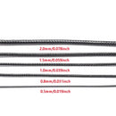 10Metre 32.8ft | Pack 0.5/0.8/1.0/1.5/2mm Black Waxed Cord Rope PU Leather Thread String Necklace Rope For Jewelry Making DIY Bracelet
