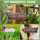 Wedding Directional Road Sign Wedding Directional Arrow Yard Sign with Exquisite Double-sided Printing Wedding Directional Signs | 5 Pieces