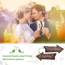 Wedding Directional Road Sign Wedding Directional Arrow Yard Sign with Exquisite Double-sided Printing Wedding Directional Signs | 5 Pieces