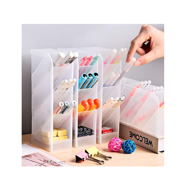 PeoTRIOL Pen Organizer | Pencil Holder Makeup Lipsticks Storage | Multi-Functional Stationery Desk Supply Organizer