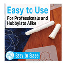 2 Pack | Fabric Chalk Markers For Sewing And Quilting | Refillable Chalk Pencils | White Sewing Chalk