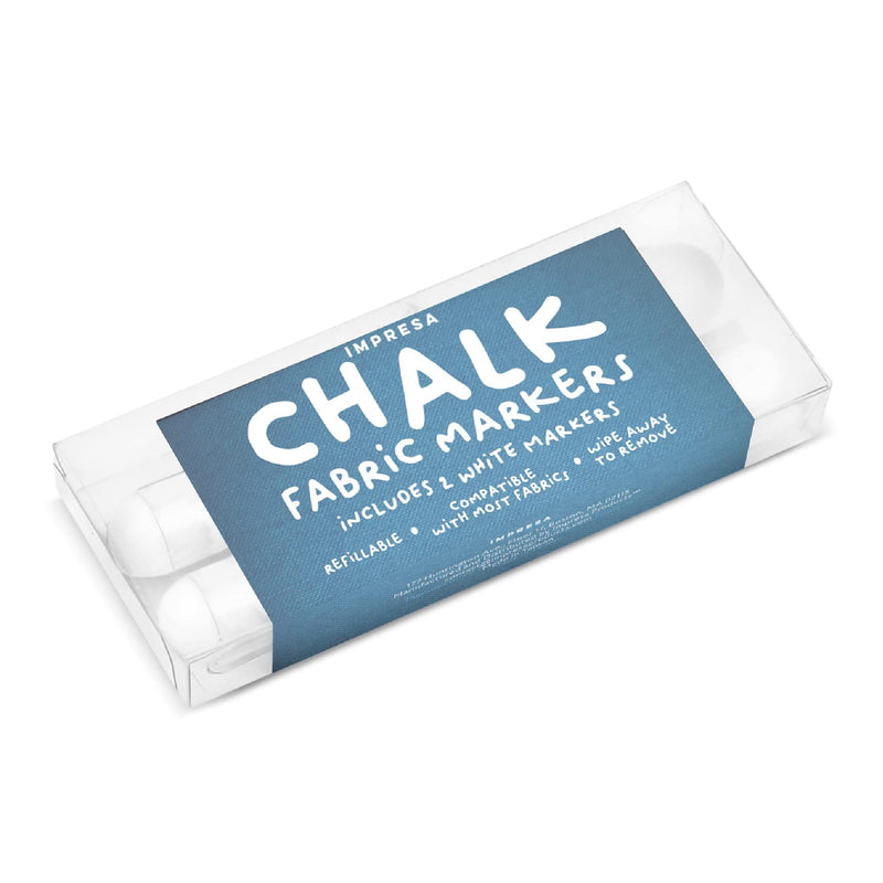 2 Pack | Fabric Chalk Markers For Sewing And Quilting | Refillable Chalk Pencils | White Sewing Chalk