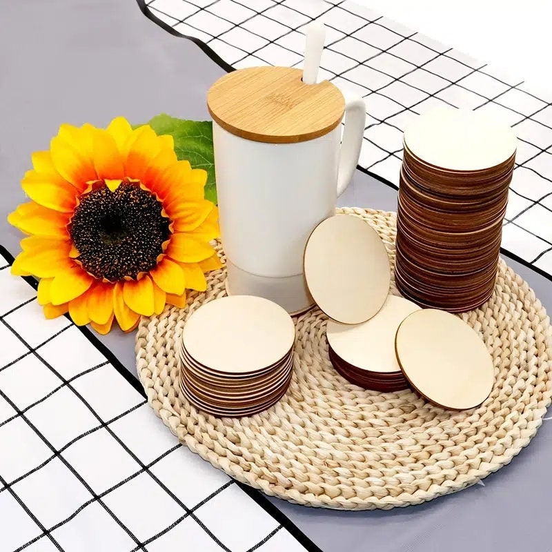 Unfinished Wood Circle 3 Inch Wooden Circles For Crafts For Wooden Coasters