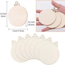 30pcs Round Wooden Discs With Holes | 3" Unfinished Predrilled Natural Wood Slices