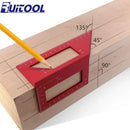 Woodworking Ruler Square 45 90 Degrees Metric Gauge Aluminum Alloy Marking Gauge Angle Edge Measuring Tool