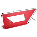 Woodworking Ruler Square 45 90 Degrees Metric Gauge Aluminum Alloy Marking Gauge Angle Edge Measuring Tool