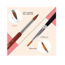 Kolinsky Acrylic Nail Brush With 100% Sable Hair | Size 8 | Color Red