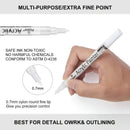 Paint Pens White Marker 6pcs | Pack | 0.7mm Acrylic White Permanent Marker | White Paint Pens