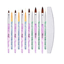 13 Pieces Nail Brushes for Acrylic Application Acrylic Nail Brushes Set Includes 6 Nail Painting Design Pen