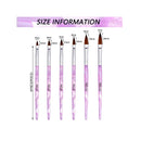13 Pieces Nail Brushes for Acrylic Application Acrylic Nail Brushes Set Includes 6 Nail Painting Design Pen