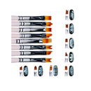 8 Pcs Nail Brush Pen Premium Upgrade Wood Handle | Gradient Painting Brush Set UV Gel Flower Drawing Pen Purple Wood