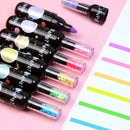 6pcs | Set Creative Wine Bottle Styling Planet Highlighter Student Stationery Marker Pen Kid