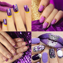 Sularpek 5Pcs Silicone Nail Art Acrylic Pen Brushes | Rhinestone Handle Double-Ended Nail Art Pen