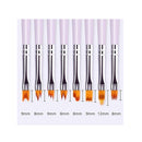 8 Pcs Nail Brush Pen Premium Upgrade Wood Handle | Gradient Painting Brush Set UV Gel Flower Drawing Pen Purple Wood