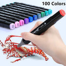 100 Colors Markers Set | Double Headed Marker Pen | Student Animation For Bookmark Manga Drawing Painting | School Art Supplies