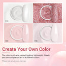 AZUREBEAUTY Nude Pink Glitter Transparent Neutral Skin Dip Powder Nail Starter Kit | All Seasons 4 Colors Dipping Powder Set