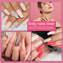 AZUREBEAUTY 17 Pcs Dip Powder Nail Kit Starter | 8 Colors Classic Nude Brown Pink All Season Acrylic Dipping Powder Liquid Set
